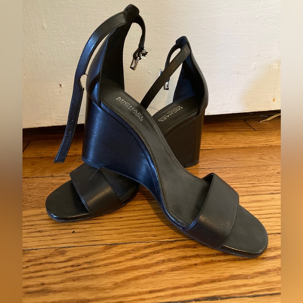 Michael Kors ankle strap wedges